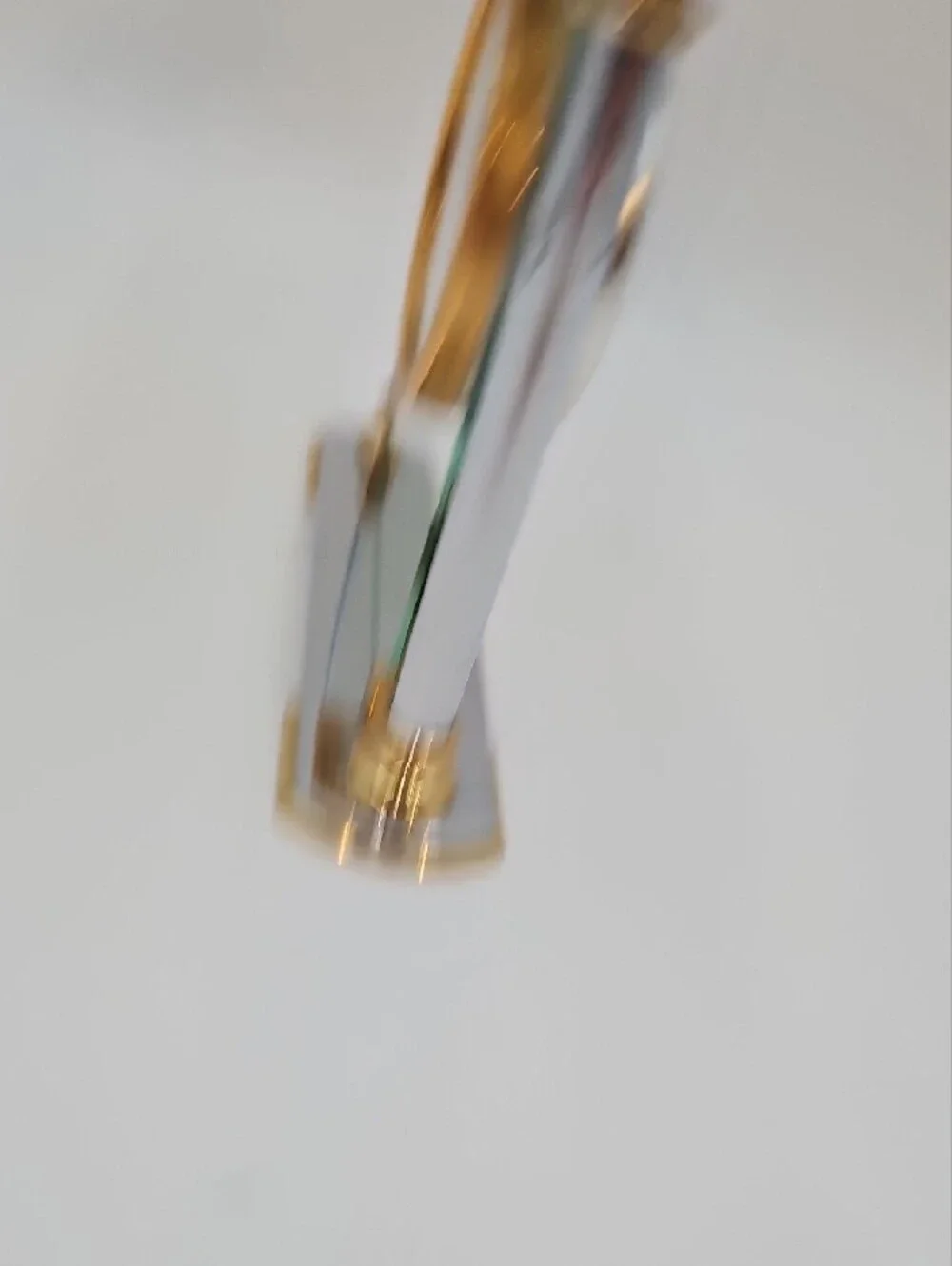 Danbury Clock Co. Glass and Gold Mantel Clock - Gold & Silver Accent